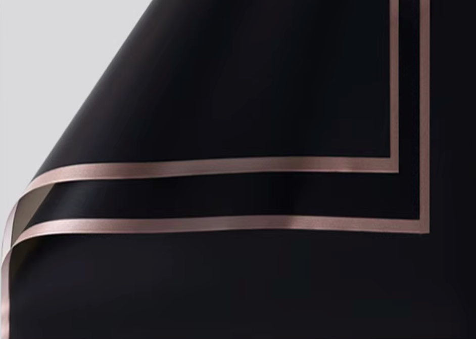 Black/Rose Gold Floral Wrap