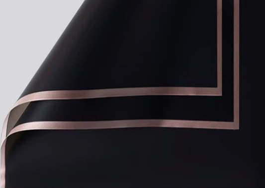 Black/Rose Gold Floral Wrap